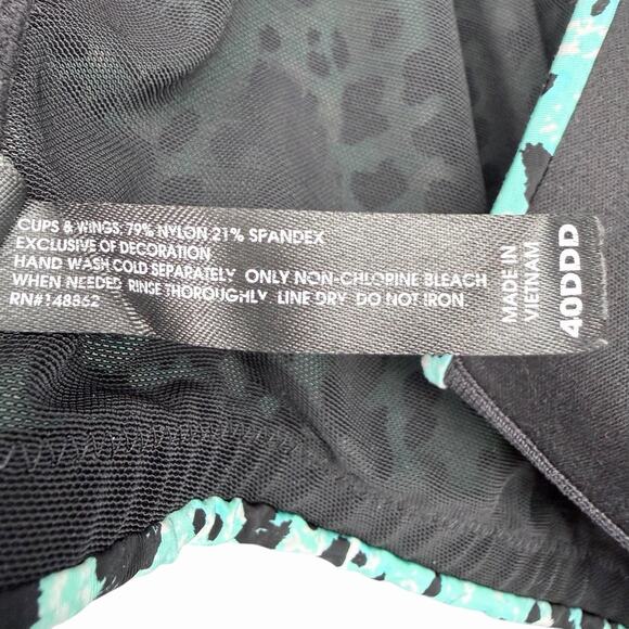 Torrid Curve Womens Leopard Print Push Up Plunge Bra Sz 40DDD - Picture 7 of 9